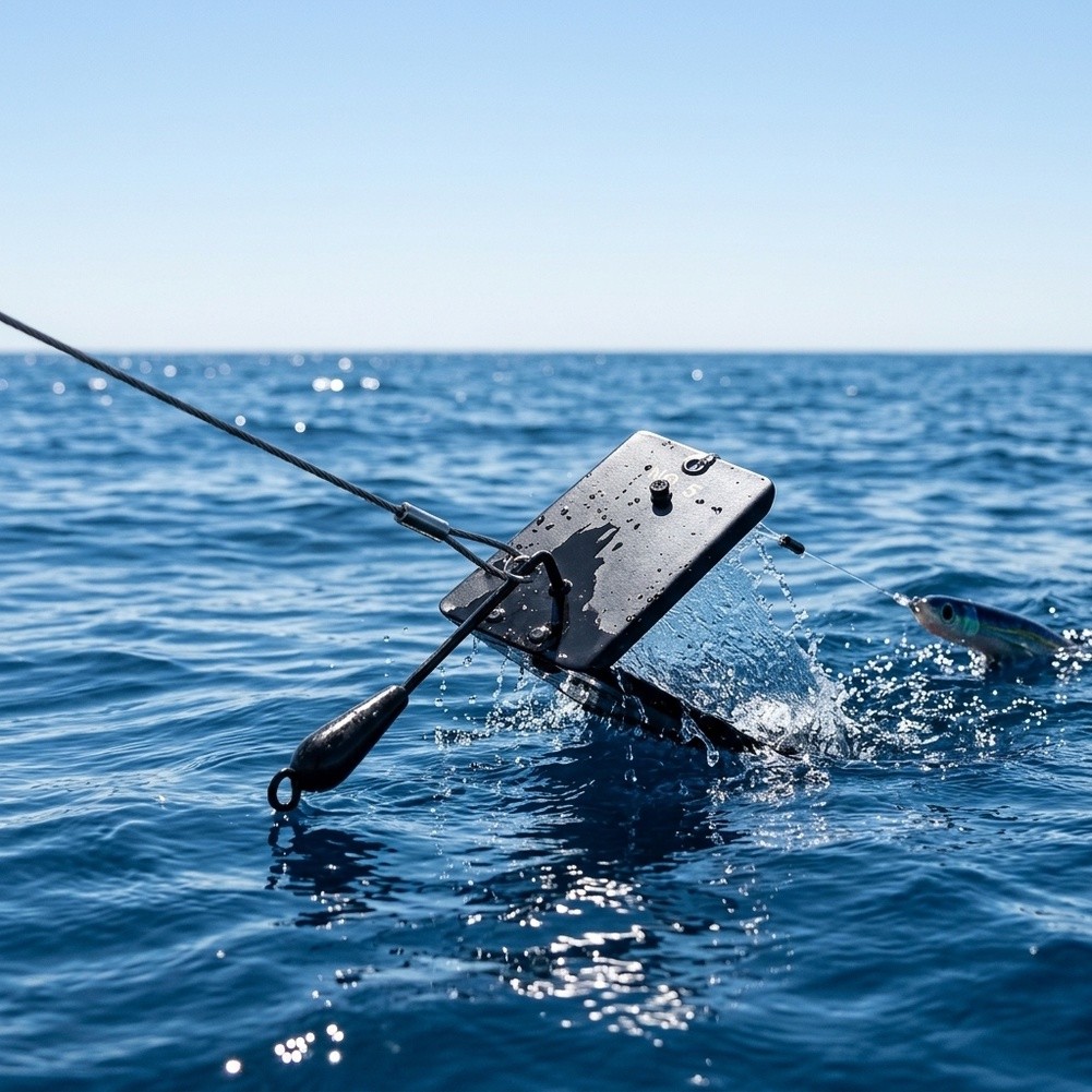 Ice Fishing Tip Up - Planche de plongée en acier inoxydable