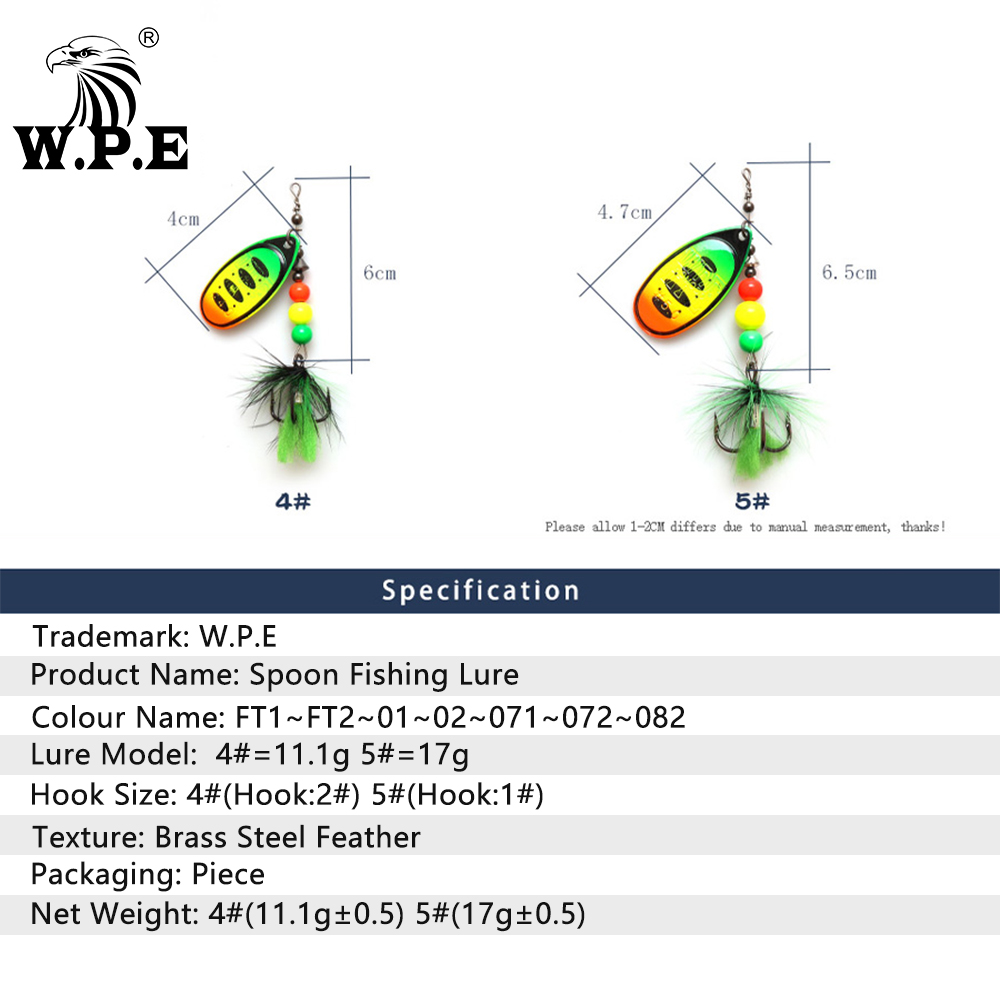 W.P.E – leurre rigide cuillère - Fishing Equipment Brands avis et prix
