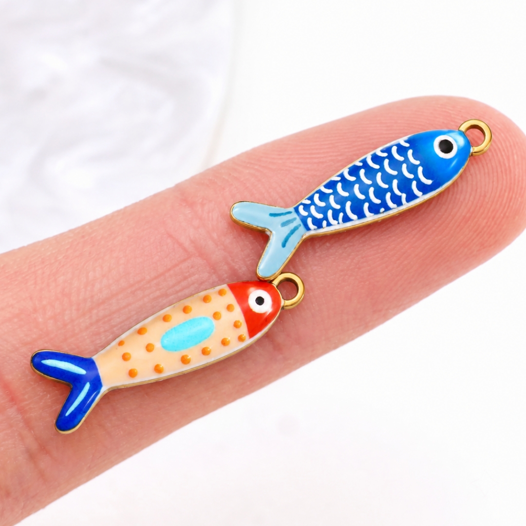 3 pièces de breloques en émail - Fishing Equipment Cheap avis et prix